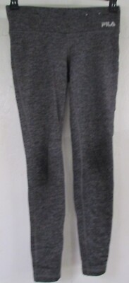 Girl Youth Size S Long Pants FILA Sport Grey String at Waist Athletic