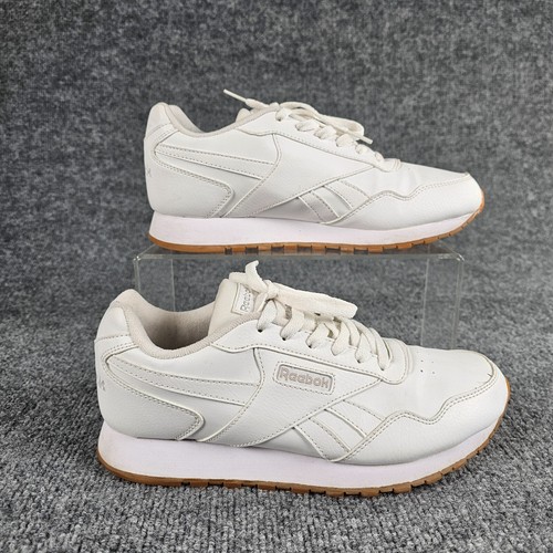 Reebok Classic Women 9.5 White Leather Gum Ortholite Comfort Retro Sneakers - Picture 2 of 13