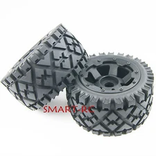 2pcs Rear All Terrain Wheel Rim Tire for 1/5 HPI ROVAN KM BAJA 5B