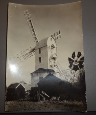 Saxsted Green Post Mill Suffolk Vintage RP Postkarte - Ministerium für Arbeit