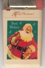 Vintage 1990s SANTA CLAUS Lighter - Merry Christmas / Best Wishes 