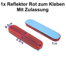 1x MINI Reflektor Rot zum Kleben Rückstrahler Mit Zulassung Für AUTO  Motorrad