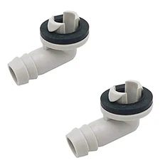 2Pcs 3/5 Inch AC Drain Hose Connector Elbow Fitting with Rubber Ring for Wind...