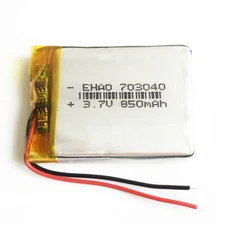 3.7V 850mAh Lipo Li Polymer Rechargeable Battery 703040 For Mobile Phone GPS Mp3