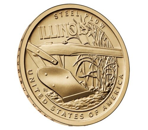 2024 P&D American Innovation Illionois Recognition Steel Plow Dollar Coin set - Picture 2 of 3
