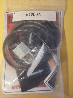 Technalock G60C-KA Security Kit with 6ft Cable  3 Plates Keyed Alike Lock  NEW