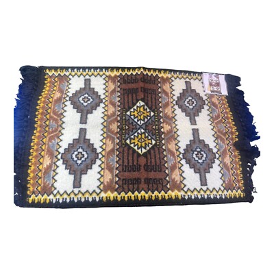 Beautiful VINTAGE Brown/cream Mesa NWT Rug,  24 x42 