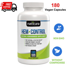 Hem-Control Fast Effective Hemorrhoid Treatment Supplement Powerful 180 Capsules
