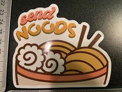 New Funny Send Nudes Meme Noodles Parody Anime Cute Big Decal Sticker