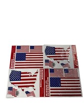 Lot 4 American 24 Flag USA Peel  Place Window Decorations Vinyl Decal Sticker