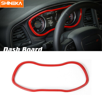 Dashboard Instrument Box Cover Trim Decor for Dodge Challenger 2015-2023 Red