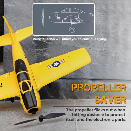 WLtoys A210 4CH RC Plane, 2.4GHZ T28 Trojan RC Airplane, Gifts for Adults Boys - Picture 3 of 7