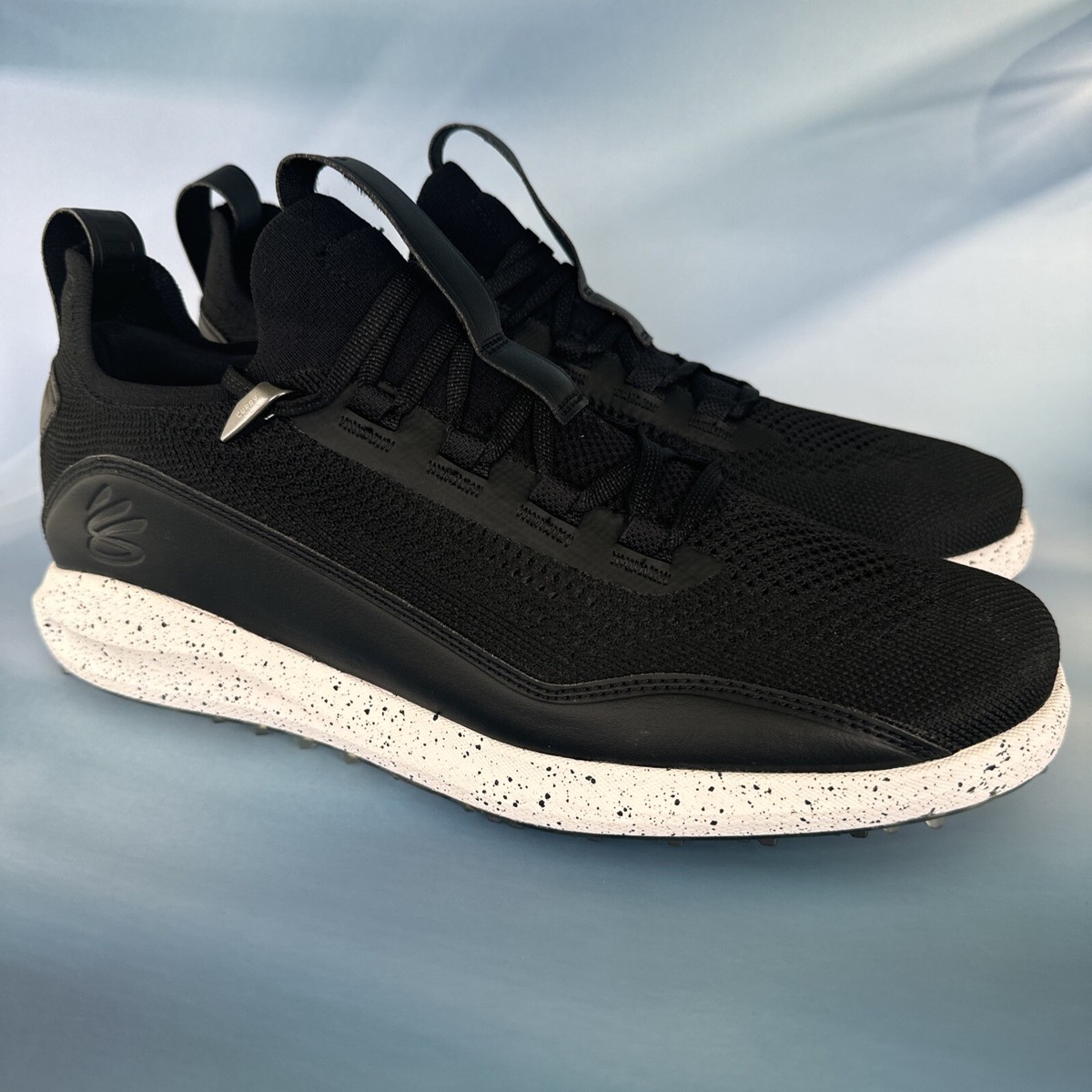 NEW Under Armour Curry 8 Golf Shoes SL Tour Black White Mens