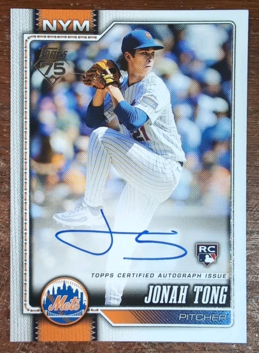 2026 Topps Flagship Real One Autographs #4 Jonah Tong New York Mets