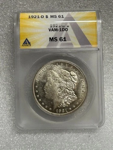 1921-D Morgan Dollar ANACS Certified MS 61 VAM-1DO (Scribbling Die Scratches)