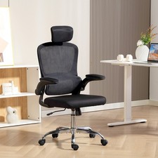 Ergonomic Mesh Office Chair with Adjustable Headrest for Home, Refurbished