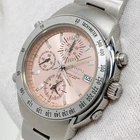 Vintage Seiko Salmon Dial Chronograph Date Alarm SBBP069 7T32-6L80 Mens Watch