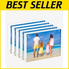 Acrylic Picture Frame 8x10,Clear Freestanding Doub