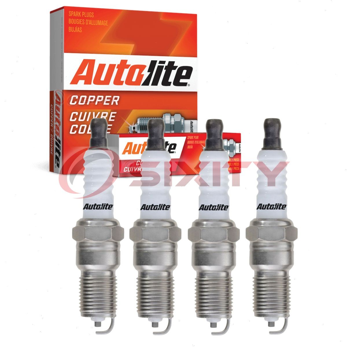 4 pc Autolite Copper Core Spark Plugs for 2004-2005 Mazda 3 2.0L 2.3L L4 ib