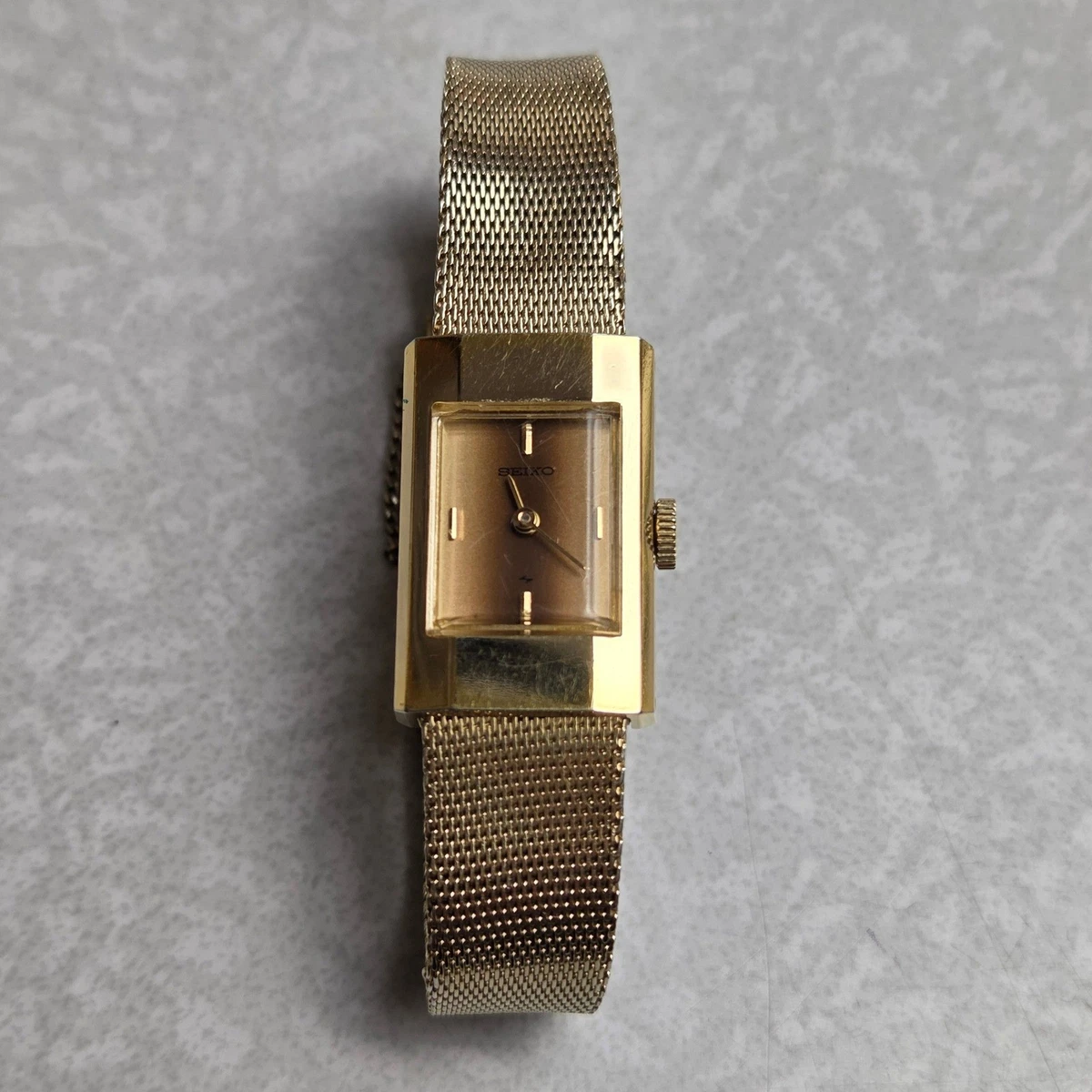 Seiko Gold Plated Band Mechanical (Manual) Wristwatches for 