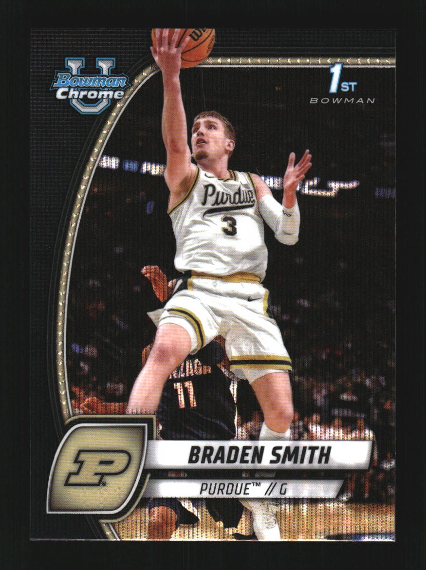 Braden Smith 2024-25 Bowman University Chrome Black Wave Refractor #12