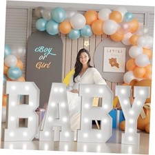 Baby Shower Decorations for Girl Boy Marquee Letters 3 Feet Tall 3FT BABY