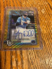 2025 Topps Chrome Logan Driscoll RA-LDR RC Gold Wave Refractor /50 Tampa Bay Ray