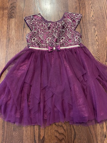 Jona Michelle Girls Size 7 Purple Fancy Sleeveless Dress - Picture 2 of 8