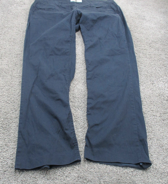 Esprit Pants/Trousers 16 L28 Blue Straight Leg Zip Up Cotton