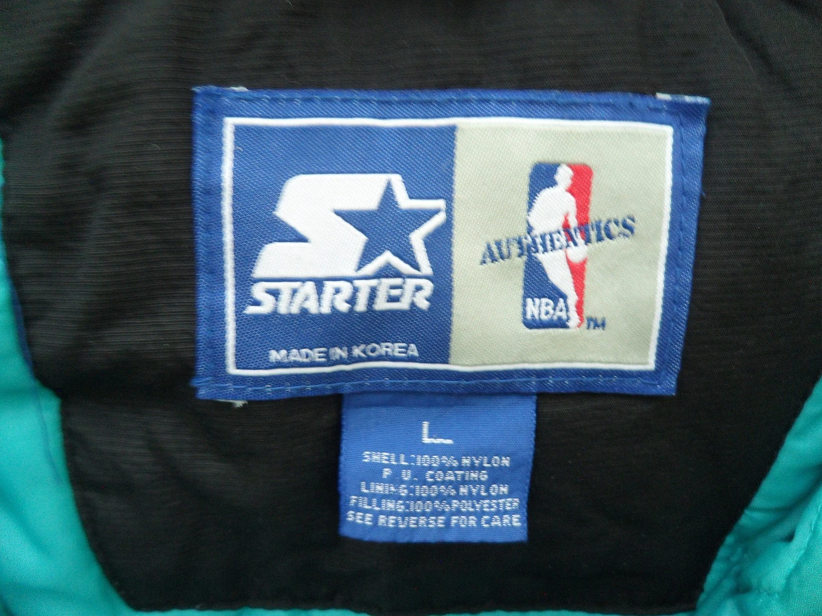 Vtg 90's Vancouver Grizzlies Starter Pull Over Jacket hooded Men's Large NBA image 9