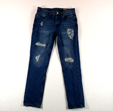 Buffalo David Bitton Evan Boys Size 16 Blue Slim Straight Fit Denim Jeans Pants