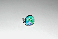 Lampwork Murano glass adjustable flower ring