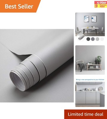 Waterproof Self-Adhesive Contact Paper in Light Grey - Versatile Use 60x500 cm