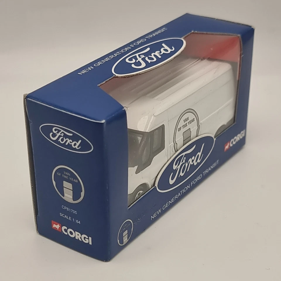 Rare Retro Corgi 1:64 Scale New Generation White Ford Transit Van Of The Year - Image 3 of 4