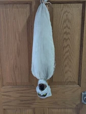 scary Halloween hanging body in bag screaming creepy motion activated decor