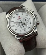 Omega De Ville Chronograph 4841.20.32 41mm White Dial Stainless Steel Mens Watch