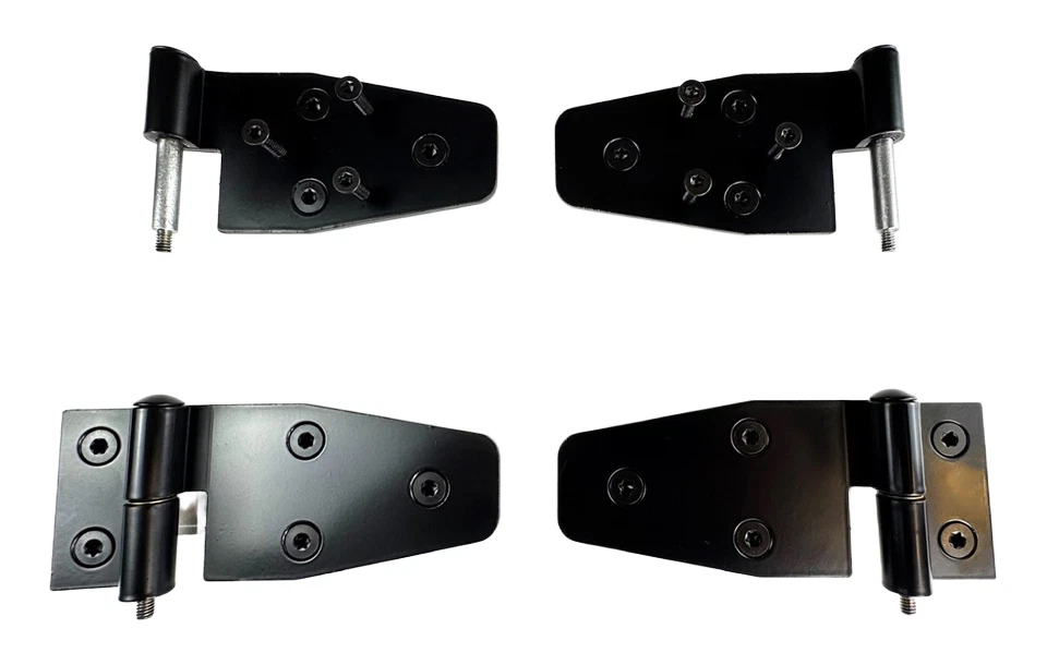 4 bisagras de puerta ea COMPLETAS o MEDIA | 2 soportes de bisagra ea | Se adapta a Wrangler TJ 1997-2006 Foto 3 de 4
