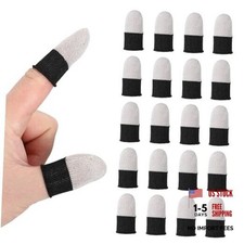 Controller Finger Thumb Sleeve, 20 Pack Mobile Gaming Finger Black/White