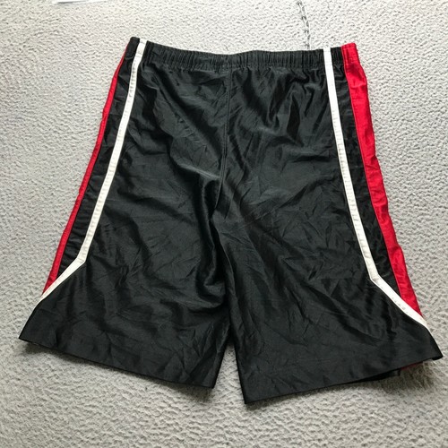 Vintage Nike Basketball Shorts Boys Youth XL Embroidered Swoosh Black Red White - Picture 9 of 10