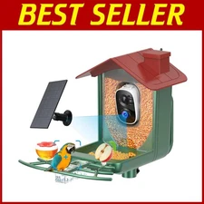2K HD Bird Feeder Cam: AI Recognition & Solar-Powered