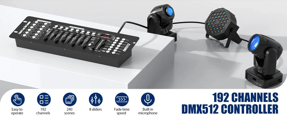 DMX512 192 Channel Operator Console Deck Controller For Stage DJ Disco Lighting - Image 2 of 4