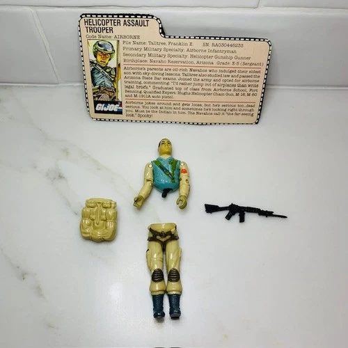 GI Joe Vintage Airborne Helicopter Assault Trooper 1983 Incomplete Hasbro