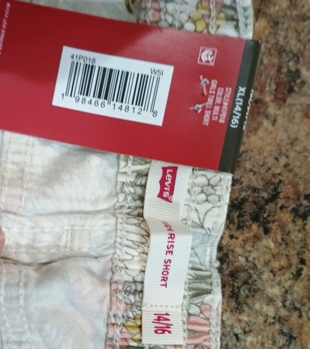 Levi's Girls Comfort Stretch Elastic Waist Twill Short size 14/16 - Picture 5 of 5