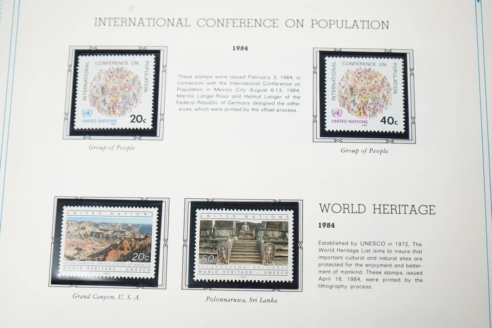 UNITED NATIONS 1984-1990 MINT COLLECTION OF 340+ STAMPS WITH FLAG SHEETS IN ALB - Image 2 of 4