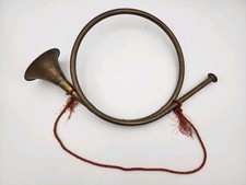 Vintage Decorative Solid Brass Hunting Horn Bugle Horn Made In India