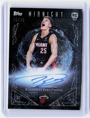Topps Midnight Sun Signatures Kasparas Jakucionis RC Auto MSR-KJ 25/35 JERSEY #