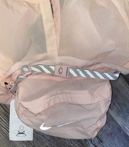 New Nike Light Pink Packable Jacket Girls Lightweight Fanny Pack It XL 14-16 - Picture 7 of 7