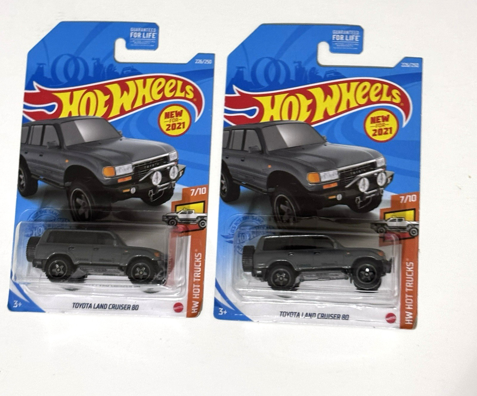 Hot Wheels 2021 1990 Toyota Land Cruiser 80 Gray Lot Of 2 New