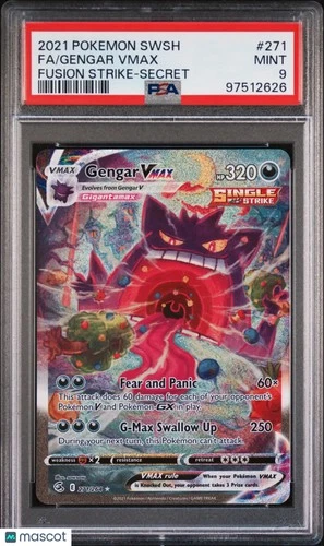 Gengar PSA 9 271/264 2021 Pokemon Fusion Strike Secret VMAX