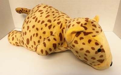 Pillowfort Weighted CHEETAH Leopard Jungle Cat 19'' Plush Pillow Anxiety K9